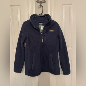 L.L. Bean Navy Mountain Classic Windproof Fleece Jacket
